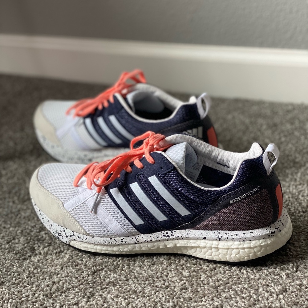 Adidas Adizero Tempo Navy/Coral Womens 9.5